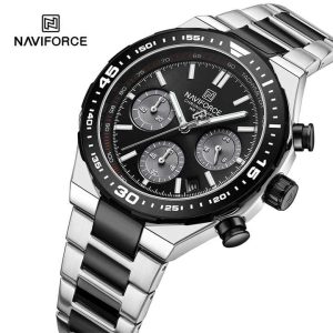 S0f8c6dce0bf945c9bce4ee3255ad0113n NAVIFORCE 8049-Silver Black-Mens Watch