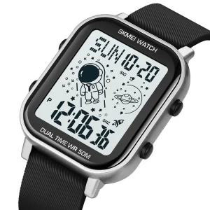 compressed_1758799576816 SKMEI 1971 Dual Time Digital Watch-Silver Black