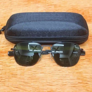compressed_1760797976826 American Optical (AO) Sunglasses For Men 100% UV Protection Metal Frame Pilot Aviator Fashionable Sunglass-Black