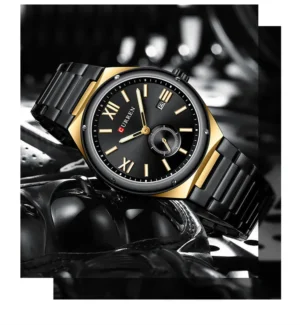 CURREN 8471 TIMEZAN (15) CURREN 8471 Elegant Stainless Steel Waterproof Luxury Gents Watch