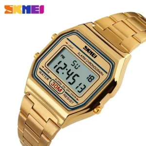 SKMEI 1123 Stainless Steel Digital Classic Waterproof Mens Watch