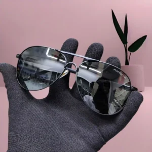 PORSCHE Aviator Aluminium Frame Anti Reflection Polarized Sunglasses For Men