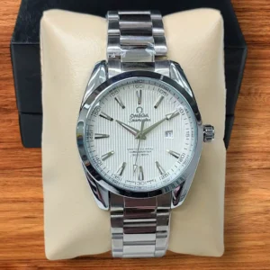 O.MEGA-SEAMASTER Swipe Movement Stainless Steel Watch For Men