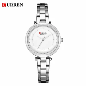 CURREN 9054 High Quality Waterproof Watch for Ladies- Silver