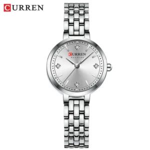 CURREN 9106 High Quality Waterproof Watch for Ladies- Silver
