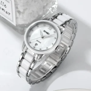 SKMEI 2175 Ceramic Waterproof Luxury Ladies Watch
