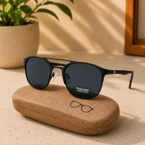 Polarized 2601- UV400 Protection Mens Sunglasses- Aluminium Frame- Black